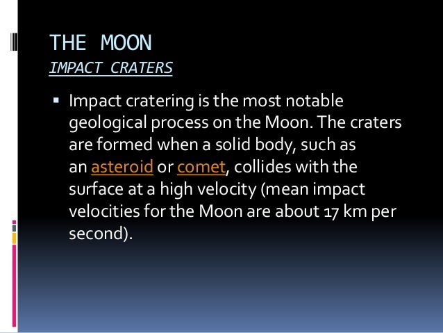 lunar how did the craters form on the moon