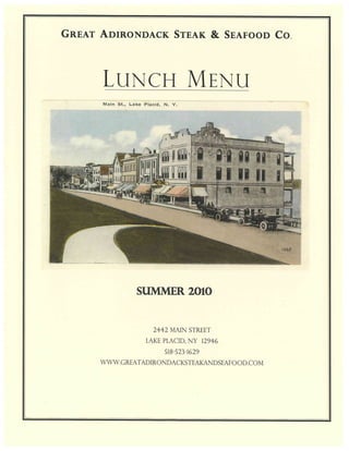 New Lunch Menu June 2010