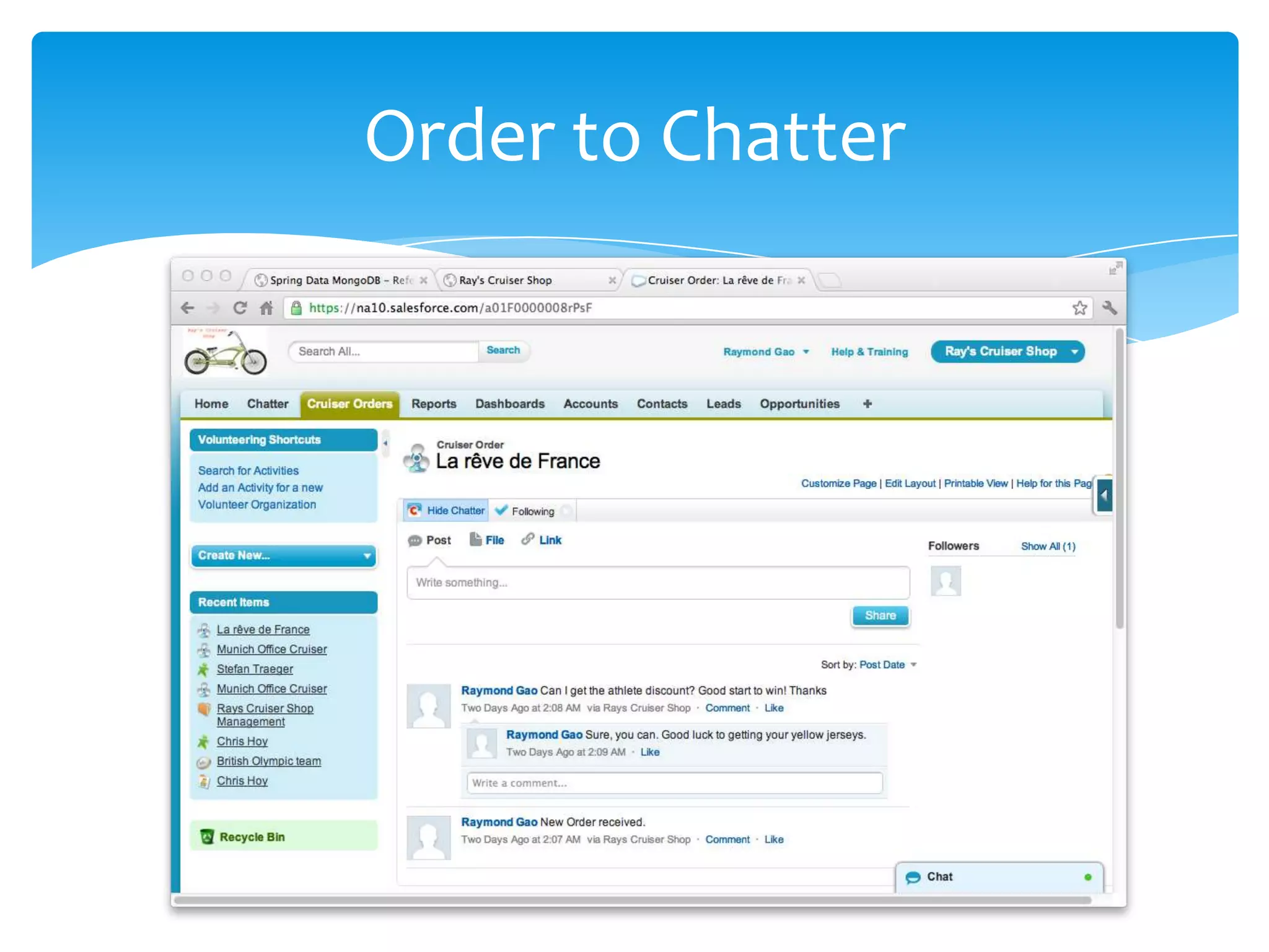 Order to Chatter
 