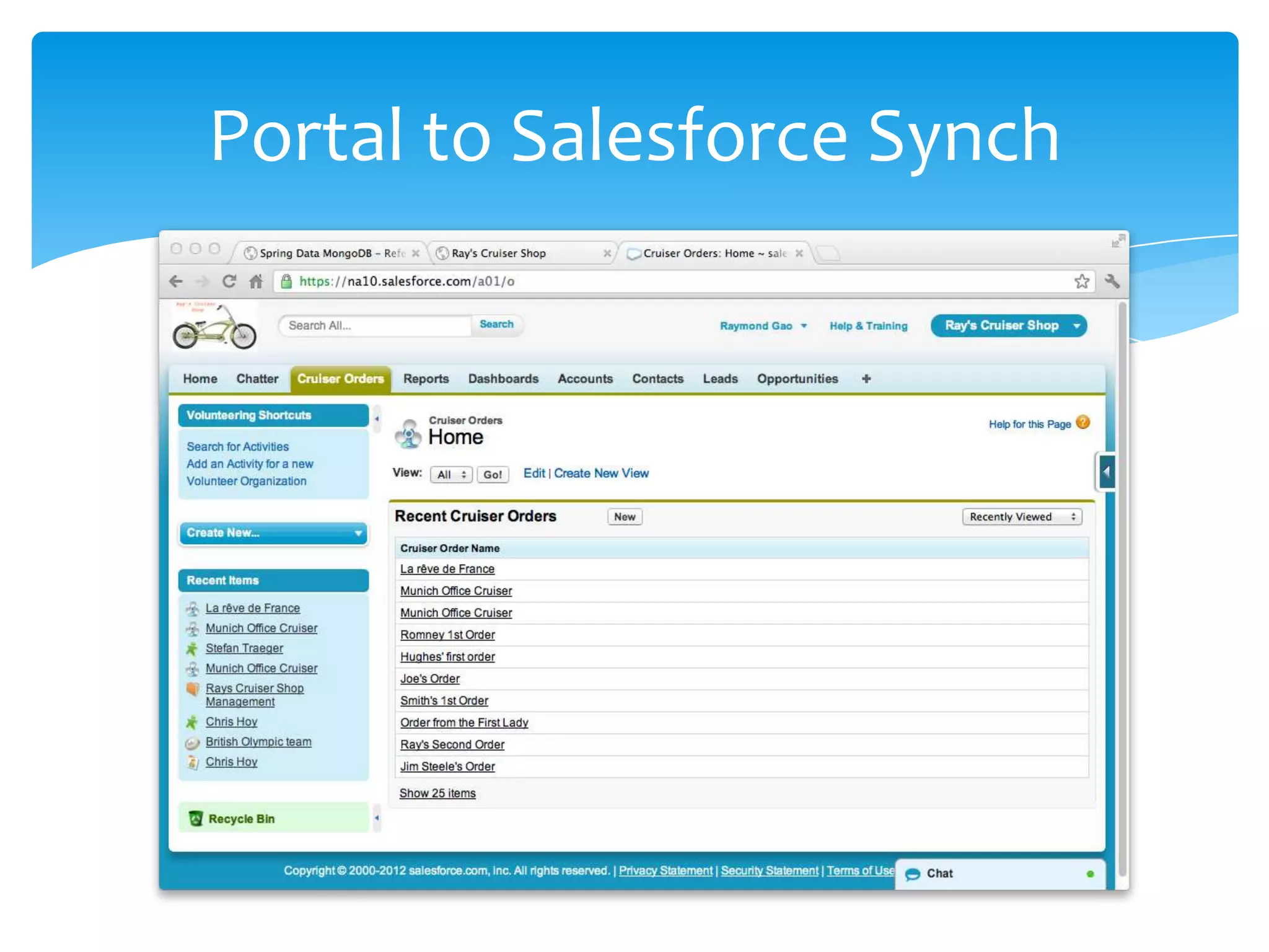 Portal to Salesforce Synch
 