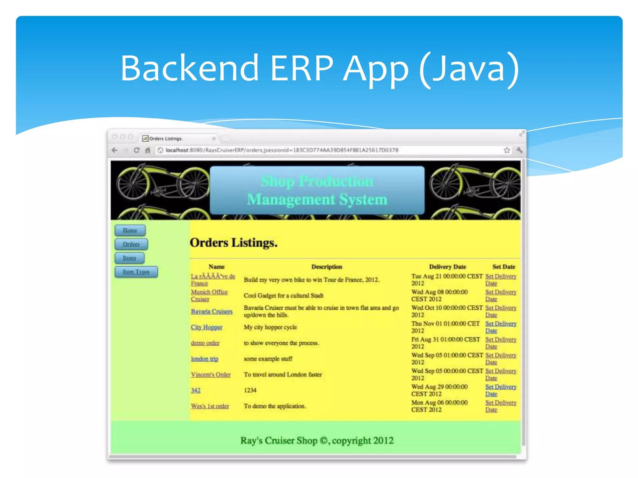 Backend ERP App (Java)
 