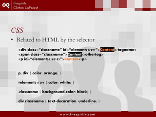 Back to the Basics - 2 - HTML & CSS | PPT
