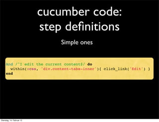 Lunch and learn: Cucumber and Capybara | PPT