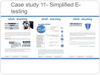 Case study 11- Simplified E-testing 
 