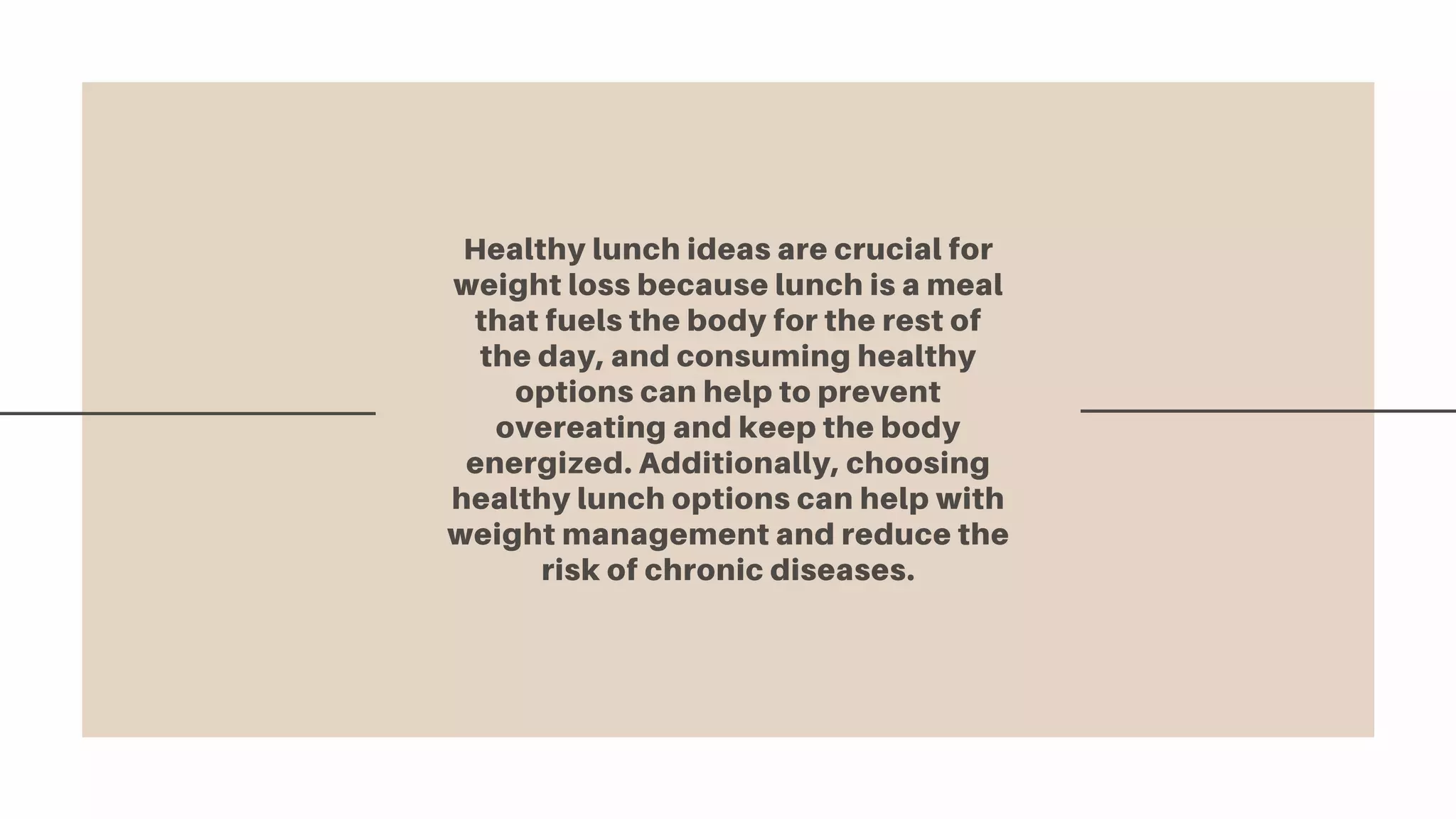 Healthy Lunch Ideas For Weight Loss Picky Eaters PPT