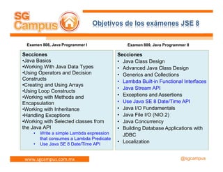 Java 8, tópicos de estudio para el examen upgrade | PDF