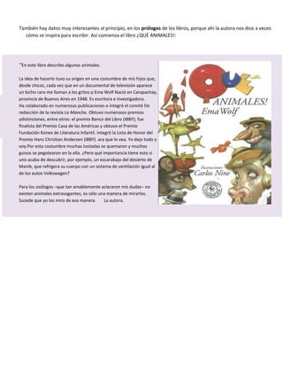 También hay datos muy interesantes al principio, en los prólogos de los libros, porque ahí la autora nos dice a veces
cómo...