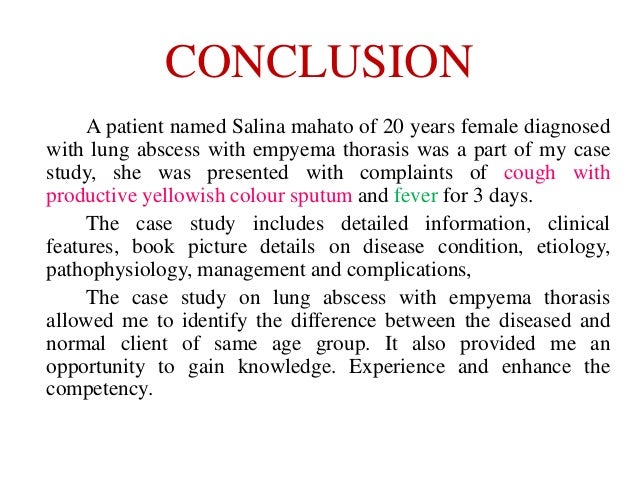 Lung abscess case history image