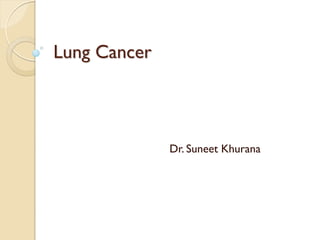 Lung Cancer



              Dr. Suneet Khurana
 