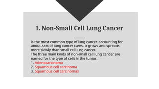 a report about lung cancer and it`s types | PPTX