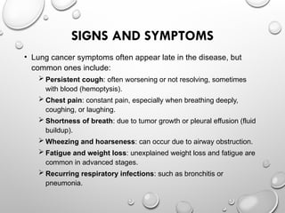 Lung cancer epidemiology and common features | PPT