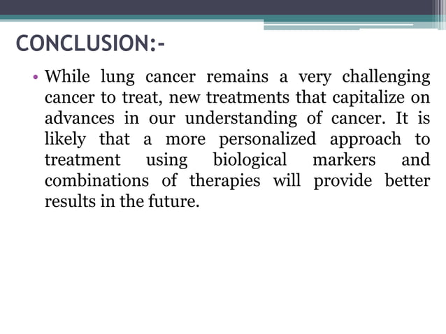 Lung Cancer Ppt PPT