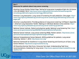 Low Dose CT Screening for Early Diagnosis of Lung Cancer | PPTX