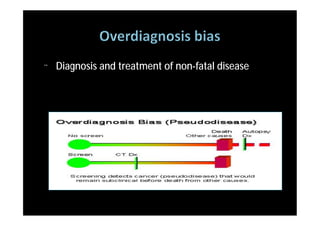 ¨   Diagnosis and treatment of non-fatal disease
 