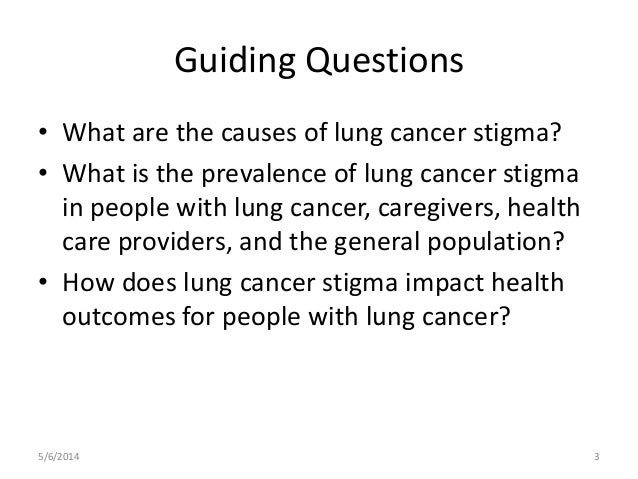 Lung cancer stigma Causes, Prevalence, Impacts and