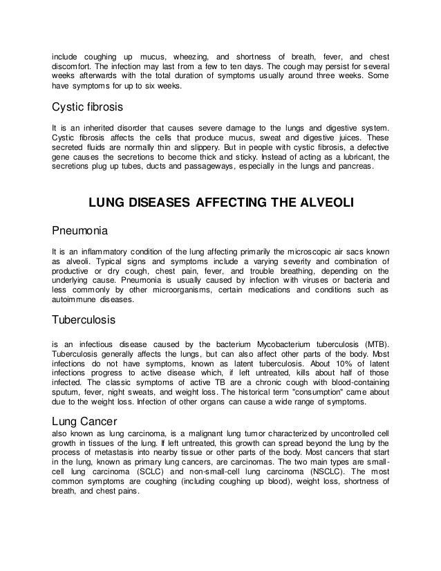 What are some causes of inflammatory lung disease?