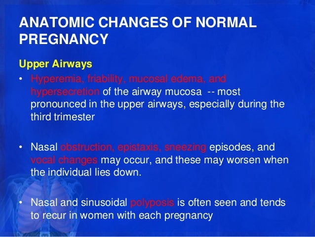 Changes in Respiratory System in Pregnancy