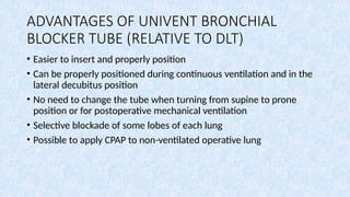 Comprehensive Overview of Lung Isolation Devices and One-Lung ...