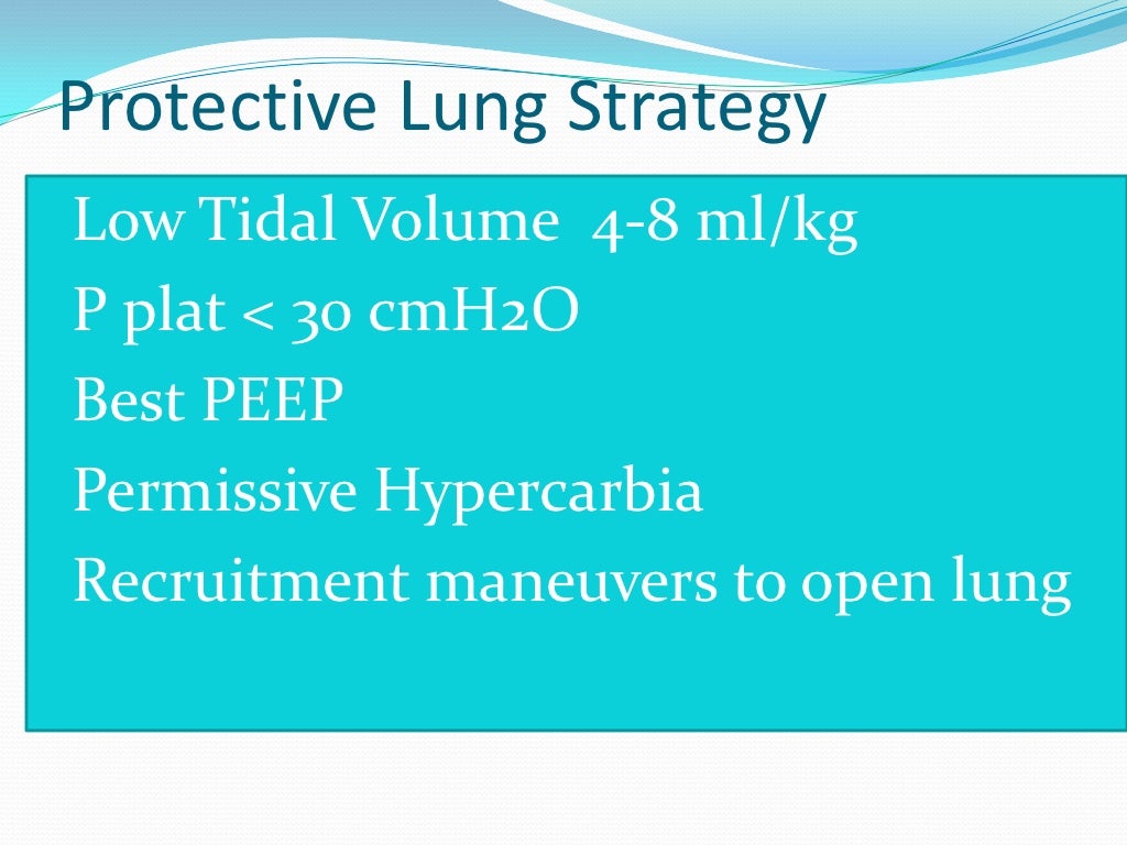 Lung protective strategies in anaesthesia