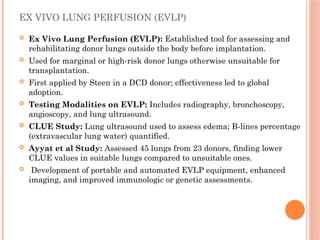 lung transplant.ppt donor selection and management | PPTX