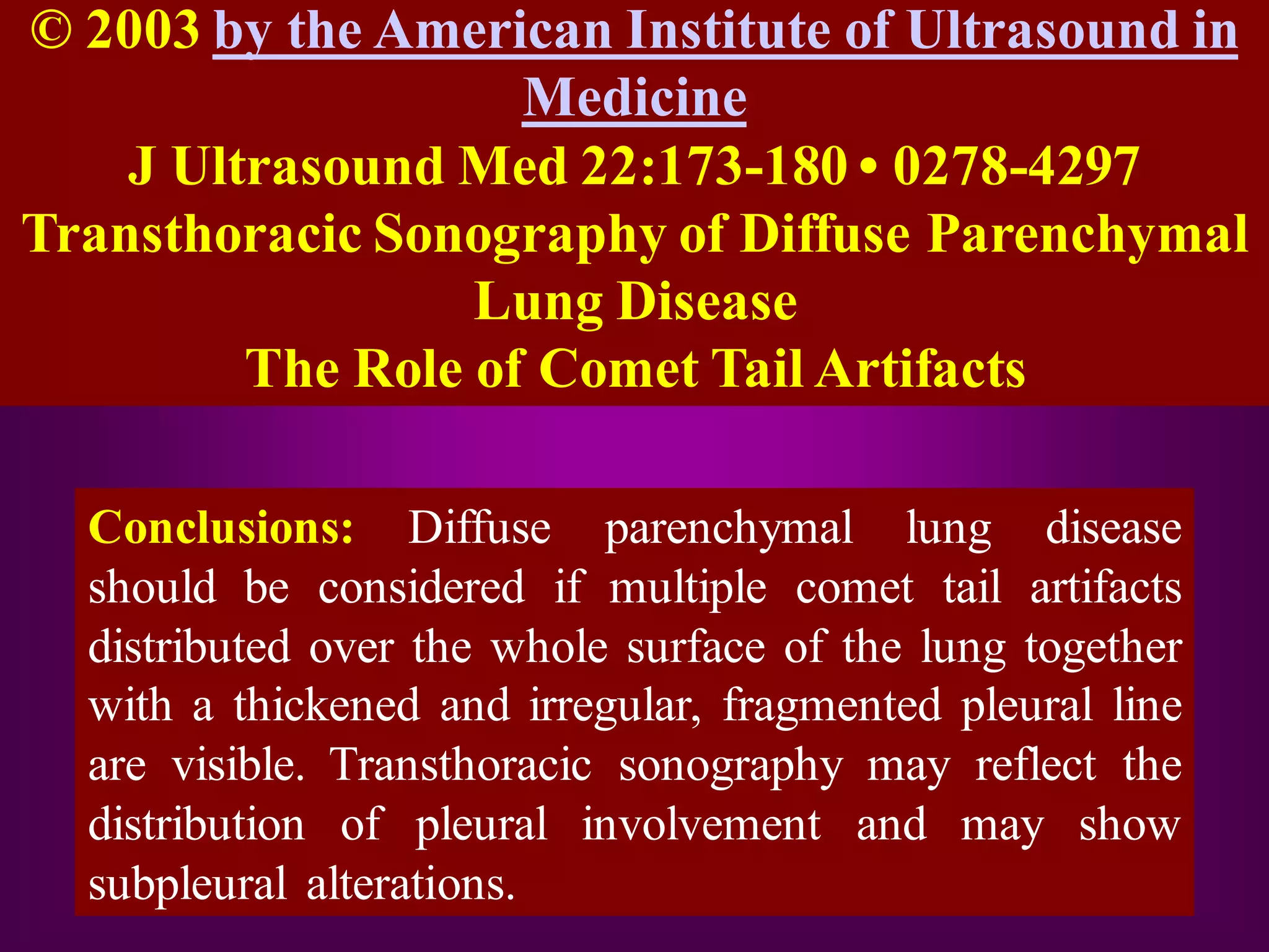Lung Ultrasound | PDF