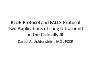 Lung ultrasound | PPTX