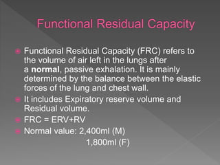 Normal Frc Lung volumes and Capacities | PPTX