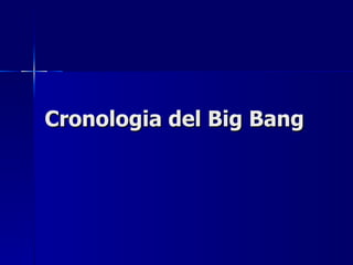Cronologia del Big Bang 