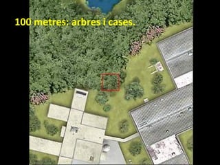 100 metres: arbres i cases.

 