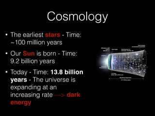 Plank
• 	 how much normal matter, dark matter, and dark energy are in the Universe,

• 	 were the initial distribution and...