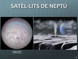 SATÈL·LITS DE NEPTÚ
13
Neptú
TRITÓ
Tritó Guèiser
 