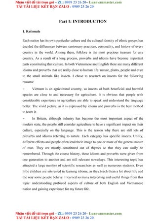 Luận Văn Contrastive Analysis Of English And Vietnamese Idioms And ...
