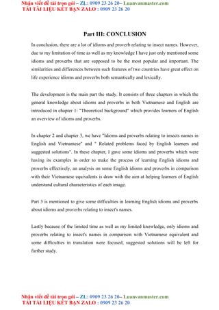 Luận Văn Contrastive Analysis Of English And Vietnamese Idioms And ...