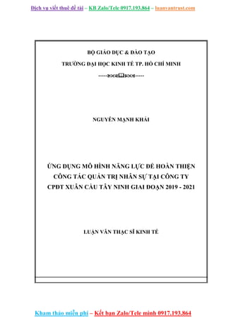 Tìm hiểu về năng lực mô hình và khung năng lực của con người