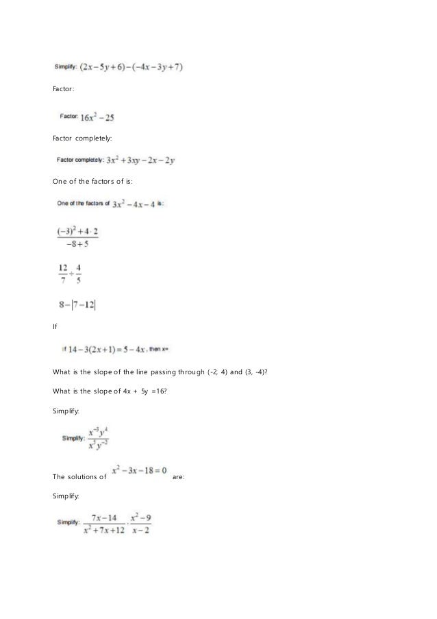 Luo 104 Math Assessment Part 1 Part 2 Answers Solutions Superb