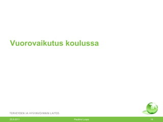 Vuorovaikutus koulussa 20.9.2011 Pauliina Luopa 