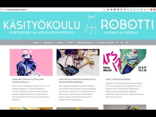 Luova ohjelmointikäsityökoulurobotissa