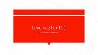 Levelling Up 101
Dr Nicola M Headlam
 