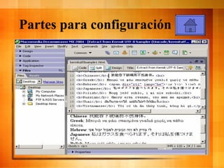 Partes para configuraci ón   