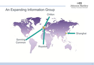 An Expanding Information Group 
4 
Royston 
Shanghai 
Sonning Common 
Chilton 
Royston  
