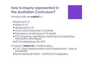 Inquiry learning and the Australian Curriculum | PDF