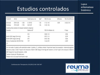 Estudios controlados
Cardiovascular Therapeutics 30 (2012) 342–350 347
 