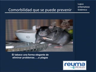 Comorbilidad que se puede prevenir
El tabaco una forma elegante de
eliminar problemas…..o plagas
 