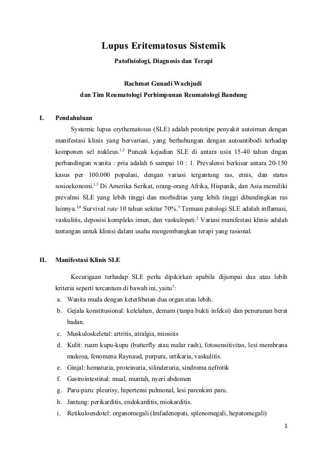 Lupus Eritematosus Sistemik D T Gunadi