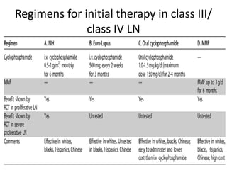 Regimens for initial therapy in class III/
              class IV LN
 