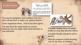 Muslim Humility The Advice of Luqman-Humility & Moderation | PDF