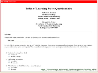 http://www.engr.ncsu.edu/learningstyles/ilsweb.html
 