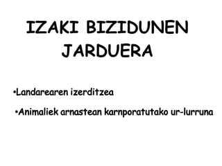 IZAKI BIZIDUNEN
JARDUERA
 