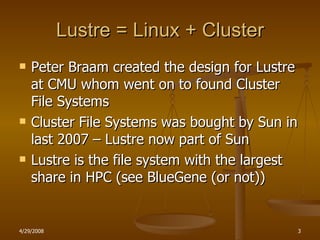 Lustre And Nfs V4 | PPT