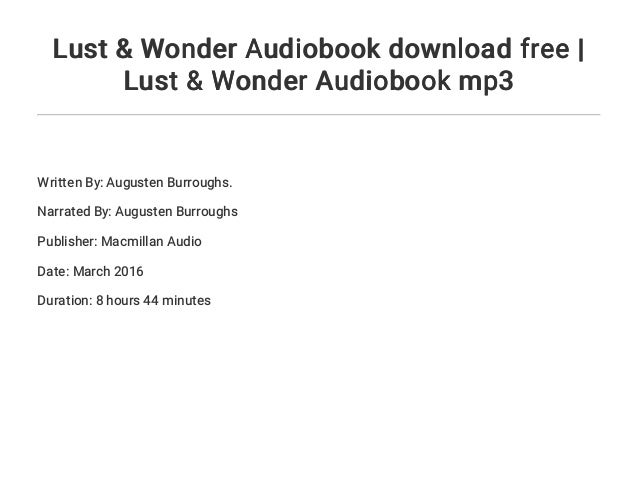 Lust Wonder Audiobook Download Free Lust Wonder Audiobook Mp3